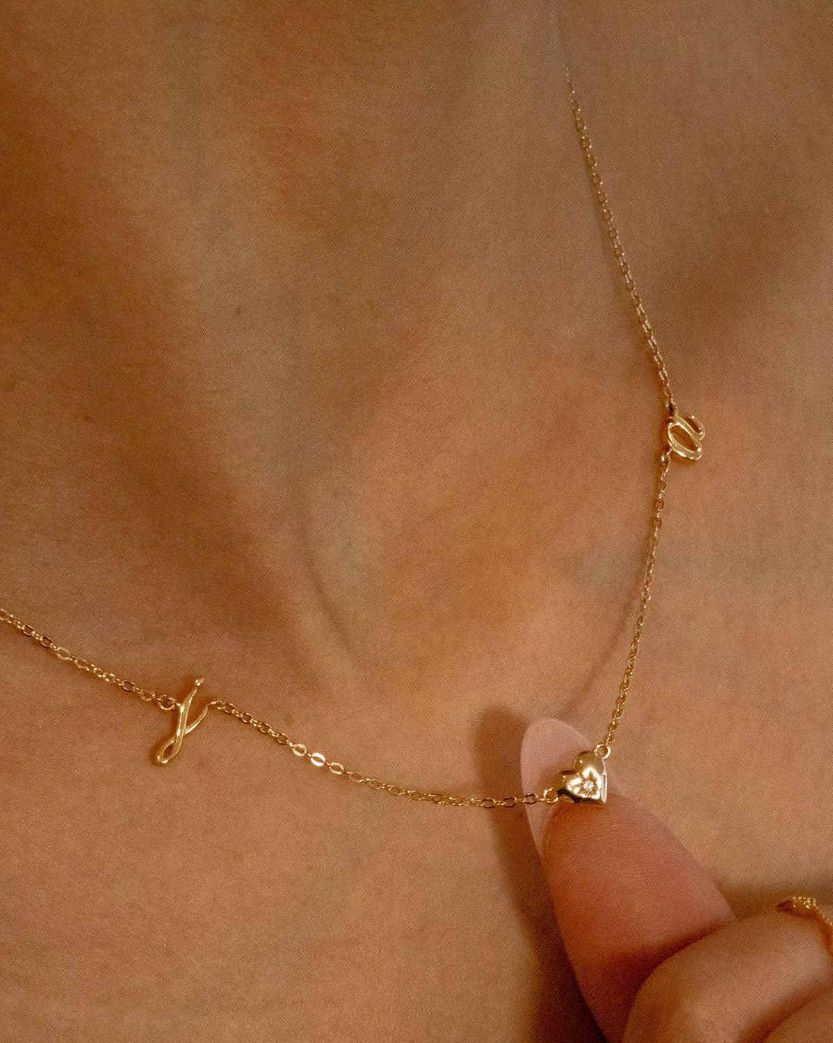Amour Cursive Initial Necklace