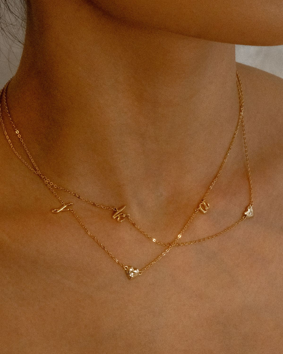 Amour Cursive Initial Necklace