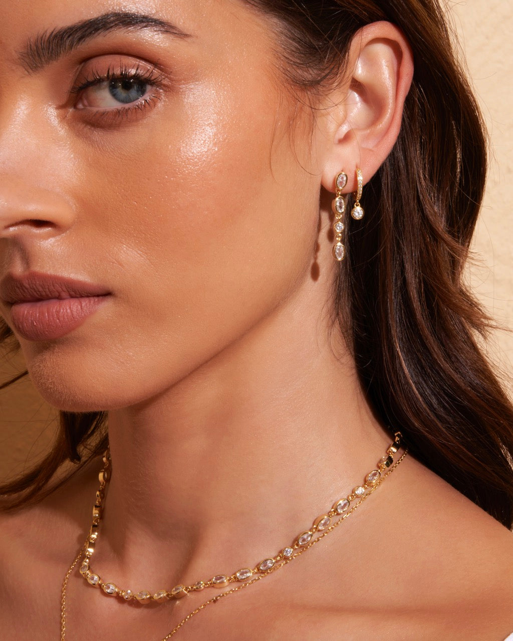 Isadora Gold Earrings - Stone