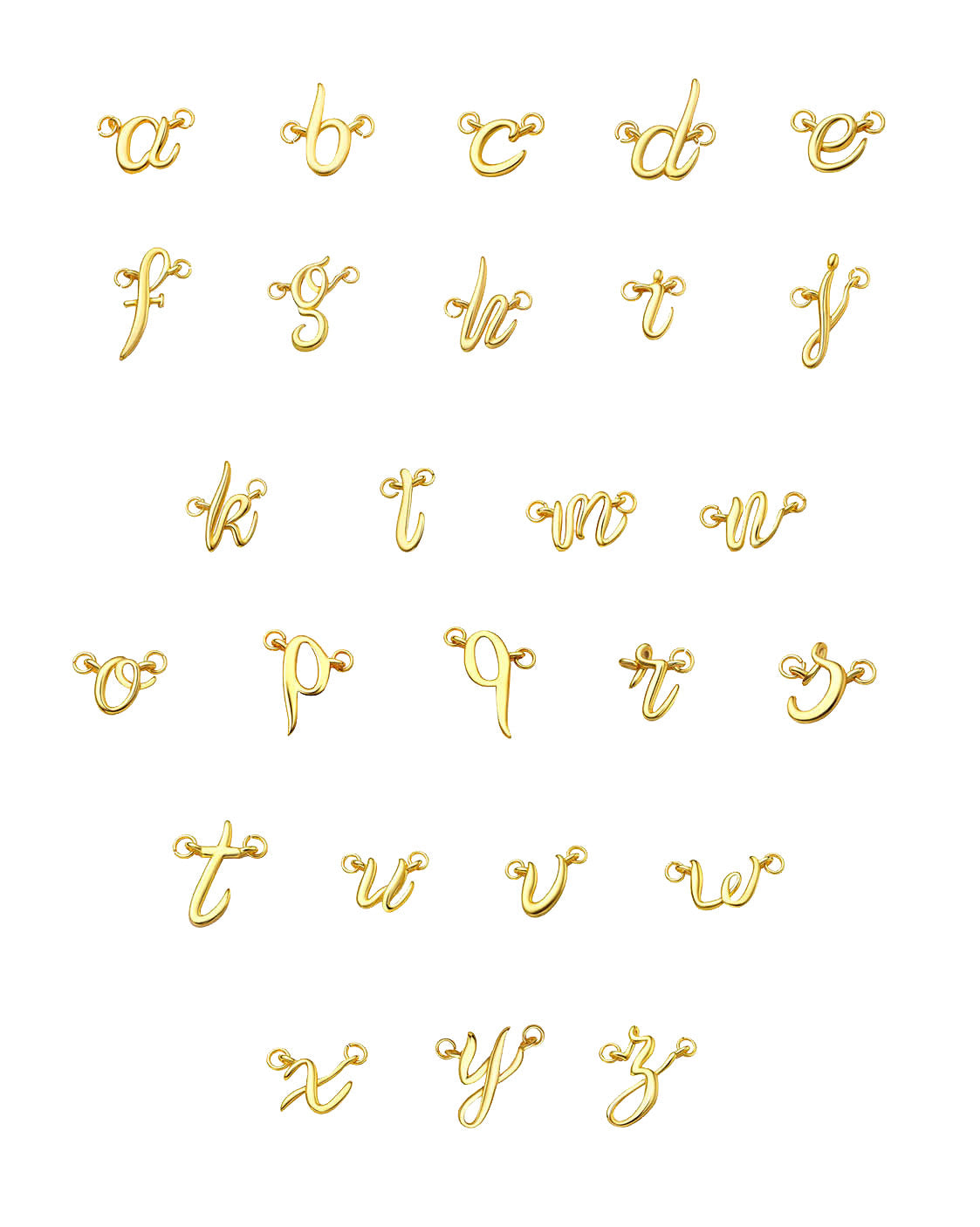 Amour Cursive Initial Necklace