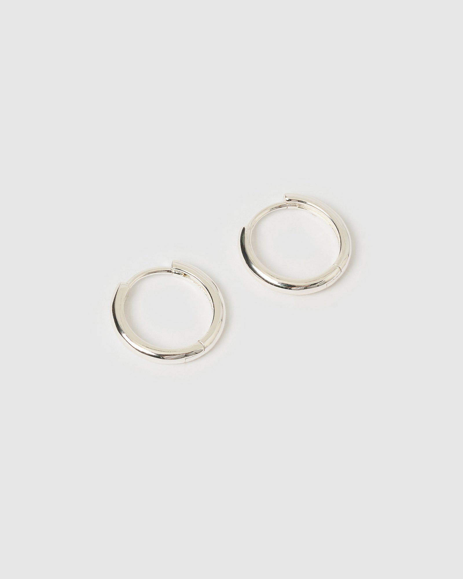 Jett Silver Hoop Earrings