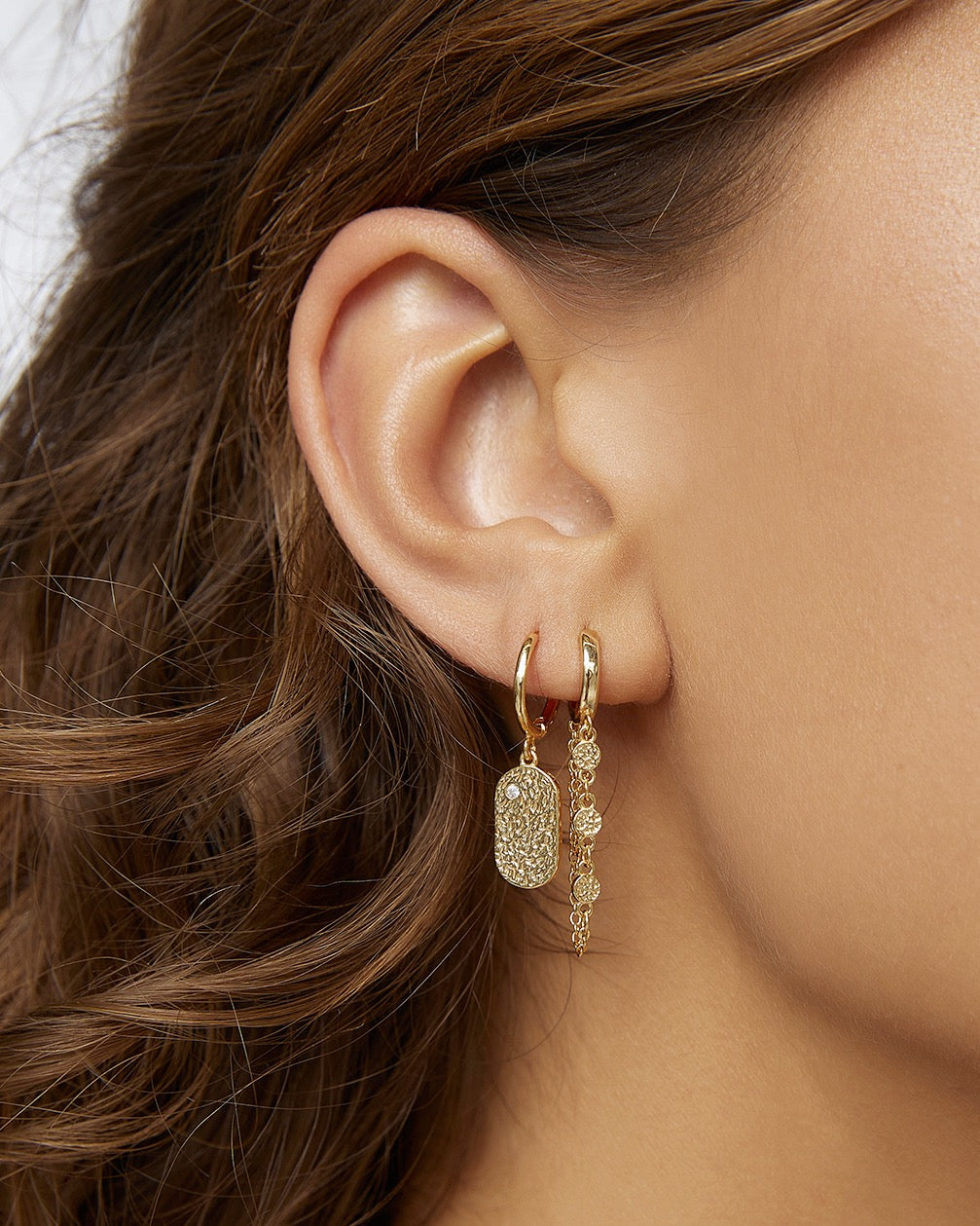 Paloma Gold Huggie Earrings